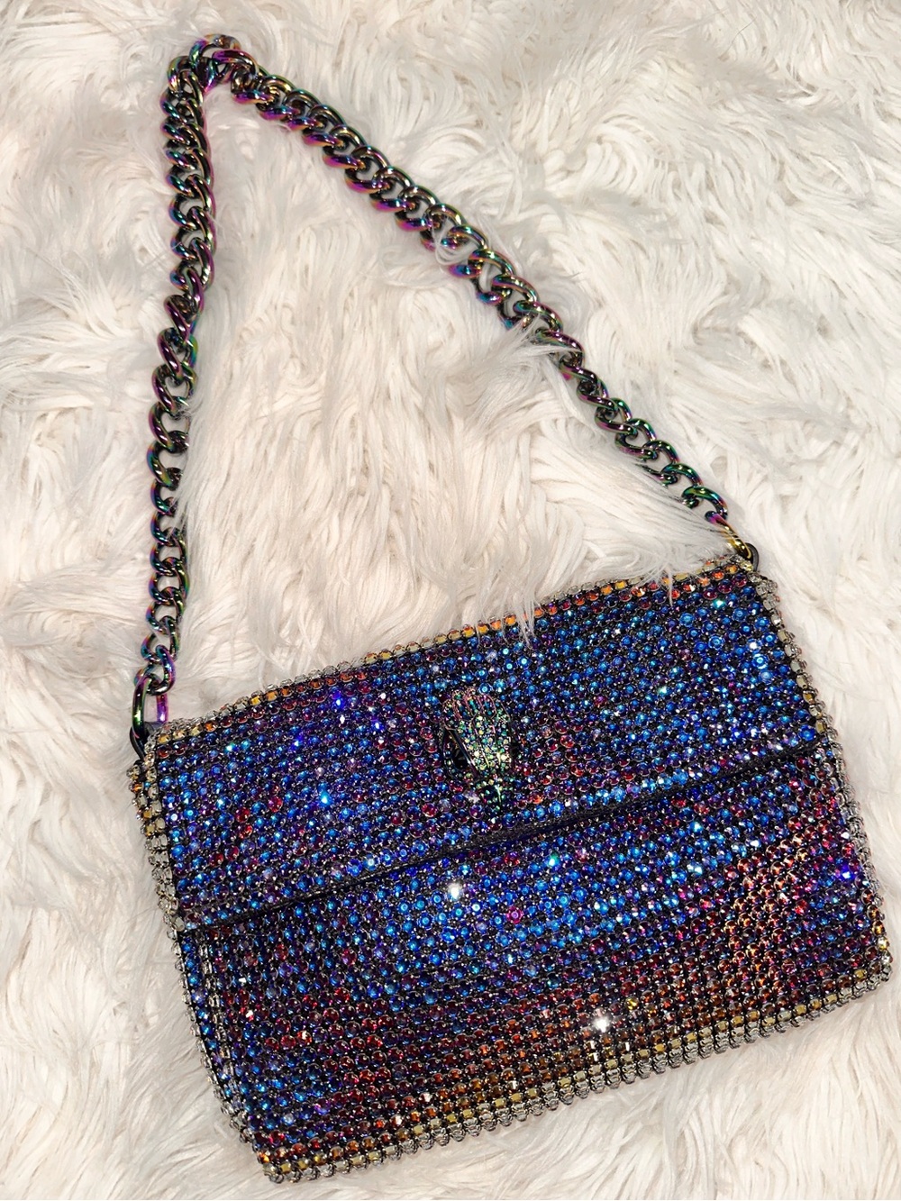 Kurt Geiger • Iridescent Glass Crystal Small Party Bag